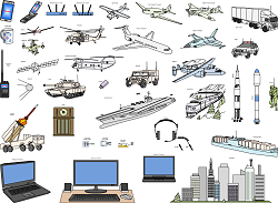 Airplanes, Ships, Rockets, Trains, Wireless Devices Visio Stencils - RF Cafe