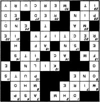 Crossword Puzzle Solution from the November 1957 Popular Electronics - RF Cafe