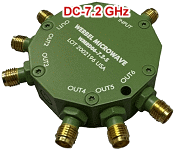 Werbel Microwave 6-Way Power Splitter for DC to 7.2 GHz - RF Cafe
