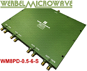 Werbel Microwave 8-Way Power Splitter for 0.5-6 GHz - RF Cafe