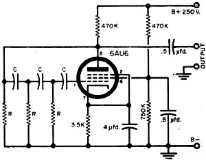 Pentode phase-shift oscillator -  RF Cafe