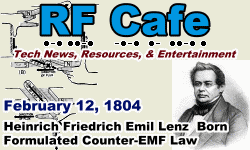 Day in Engineering History February 12 Archive - RF Cafe