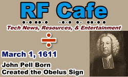 Day in Engineering History March 1 Archive - RF Cafe