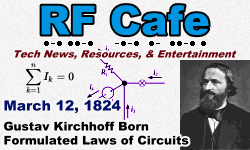 Day in Engineering History March 12 Archive - RF Cafe