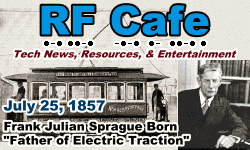 Day in Engineering History July 25 Archive - RF Cafe