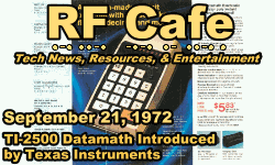 Day in Engineering History September 21 Archive - RF Cafe