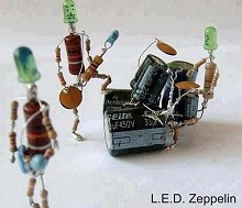 L.E.D. Zeppelin #2 Electronic Component Sculpture - RF Cafe