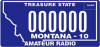Montana Amateur Radio Specialty License Plate - RF Cafe