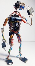 Robot Electronic Component Sculpture - RF Cafe