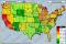 U.S. National Gas Temperature Map