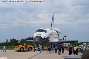 Space Shuttle Atlantis Being Towed After Final Landing - RF Cafe Cool Pic