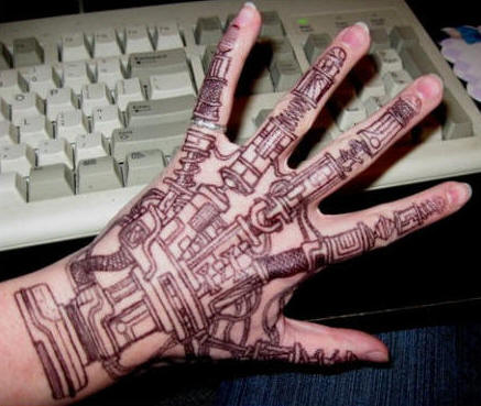 Pic Robotic Hand Tattoo