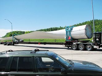 RF Cafe - Giant wind turbine blade - West Virginia