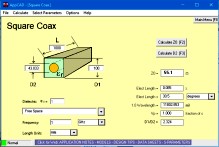 AppCAD Square Coaxial Cable Calculator - RF Cafe