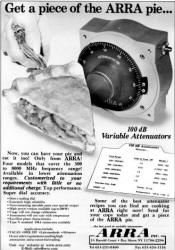 Vintage ARRA Attenuator Advertisement in October 2018 Microwaves & RF Magazine