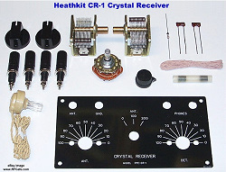 Heathkit CR-1 Crystal Receiver Kit Parts - RF Cafe