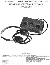Heathkit CR-1 Crystal Receiver Manual Specifications - RF Cafe