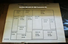 Map of Heathkit HW−5400 HF SSB Transceiver Carton Contents - RF Cafe
