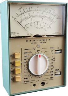 Heathkit IM-104 Solid-State Voltmeter (front panel) - RF Cafe
