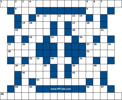 RF Cafe Engineering & Science Crossword Puzzle March 18, 2018