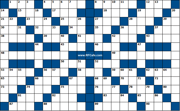 Engineering & Science Crossword Puzzle July 14, 2019 - RF Cafe