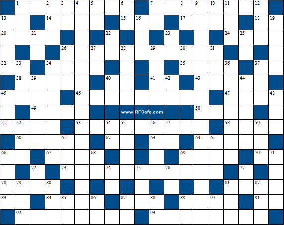 Engineering Themed Crossword Puzzle for September 27th, 2020 - RF Cafe