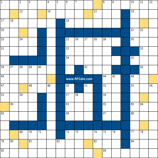 Radio & Wireless Themed Crossword Puzzle for September 13th, 2020 - RF Cafe