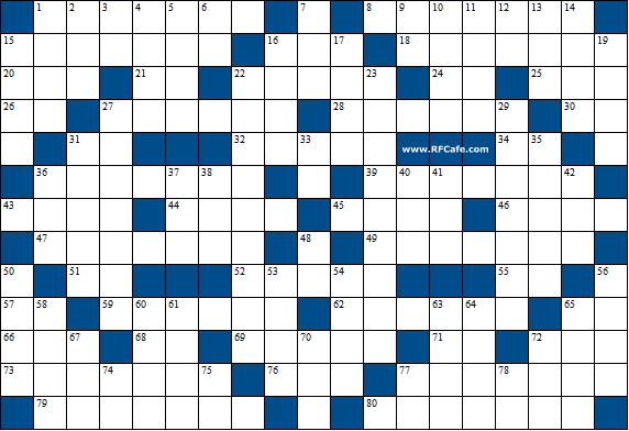 Engineering & Science Crossword Puzzle February 9, 2020 - RF Cafe 
