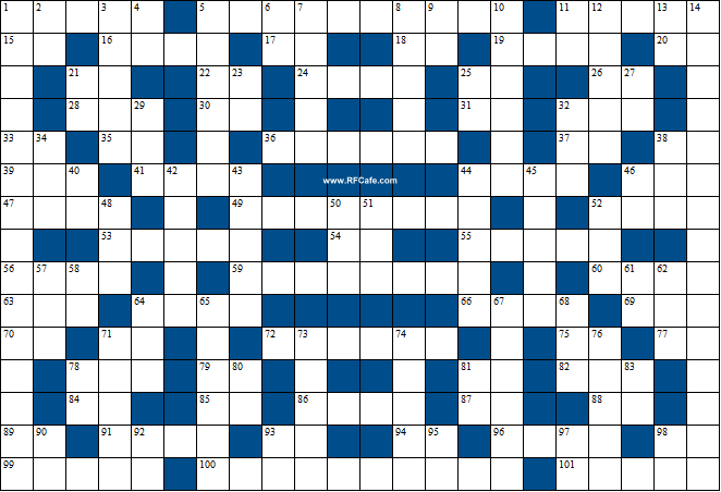 Science & Engineering Crossword Puzzle for August 23, 2020 - RF Cafe