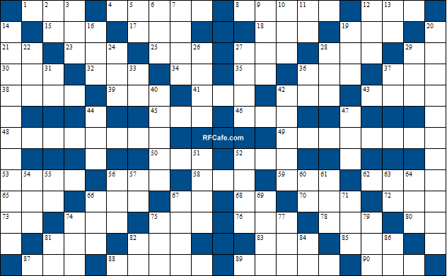 Electronic Oscillator Theme Crossword Puzzle for September 19th, 2021 - RF Cafe