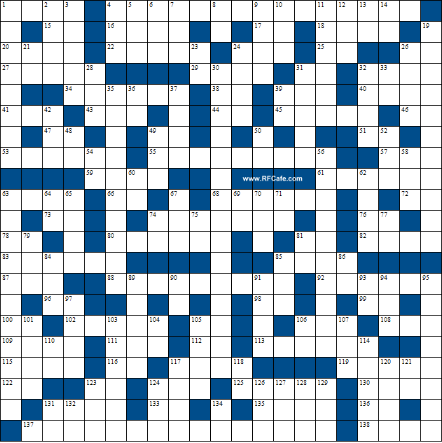 Engineering-Theme Crossword Puzzle for October 10th, 2021 - RF Cafe