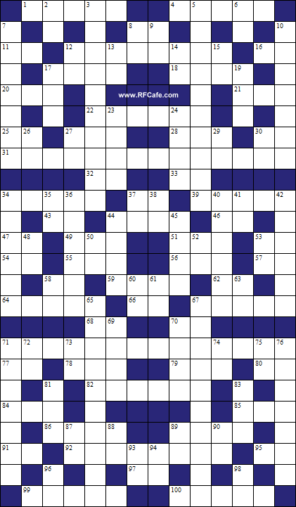 Radar & Radio Themed Crossword Puzzle for November 6th, 2022 - RF Cafe