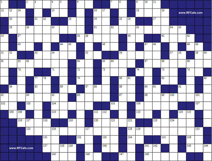 Electronics Themed Crossword Puzzle for November 19th, 2023 - RF Cafe