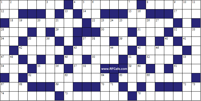 Electronics Themed Crossword Puzzle for November 26th, 2023 - RF Cafe