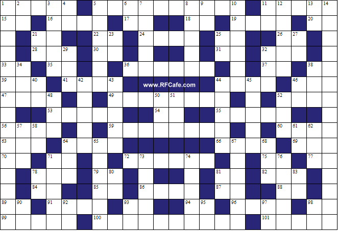 Electronics Themed Crossword Puzzle for June 18, 2023 - RF Cafe