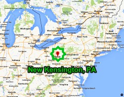 New Kensington, PA (Google map) - RF Cafe