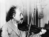Einstein Playing His Violin (NPR image) - RF Cafe