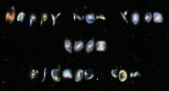 Galaxy Font "Happy New Year 2023" - RF Cafe