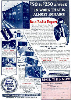 National Radio Institute (NRI) Advertisement 1926 - RF Cafe