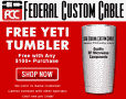 Federal Custom Cable Free Yeti Tumbler - RF Cafe