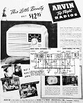 Arvin Models 444, 444A Tabletop Radio, November 1946 Radio News - RF Cafe