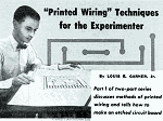 "Printed Wiring" Techniques for the Experimenter, August 1956 Popular Electronics - RF Cafe