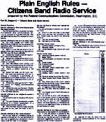 Plain English Rules - Citizens Band Radio Service - RF Cafe