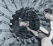 Death-Ray Chamber Tests Atom Effects, January 1953 Popular Mechanics - RF Cafe