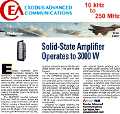 Exodus AMP20162, 10 kHz to 250 MHz, 2500 W High-Power SSPA - RF Cafe Website
