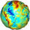 3-D rotating gravity map of the Earth. NASA 2003.