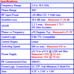 PMI Model PS-2G18G-360-8D specifications - RF Cafe