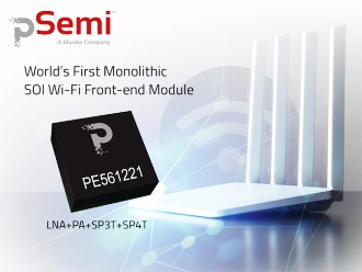 pSemi Announces World's First Monolithic, SOI Wi-Fi Front-End Module - RF Cafe
