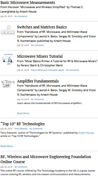 Microwave Journal Releases Comprehensive Microwave Basics Library - RF Cafe