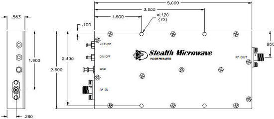 Stealth Microwave SM0520-36/36H Amplifier